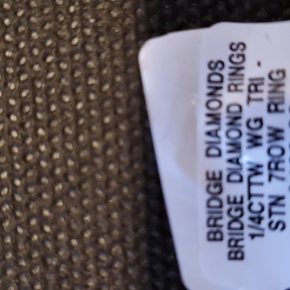 Macys Diamond 3 Row 14k White Gold Ring - Size 6 Used - Picture 11 of 12